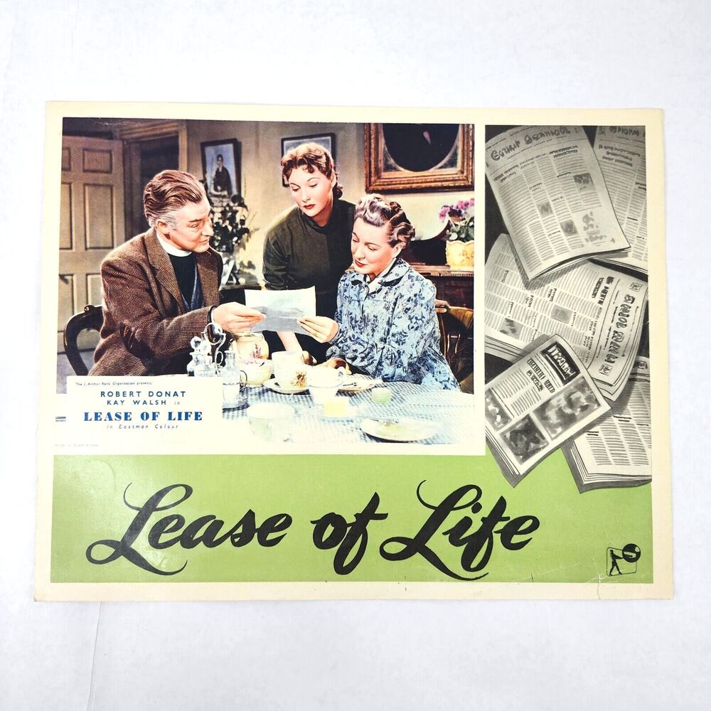 Lease Of Life 1954 Original Lobby Card‎ Movie Poster Robert Donat Kay Walsh UK